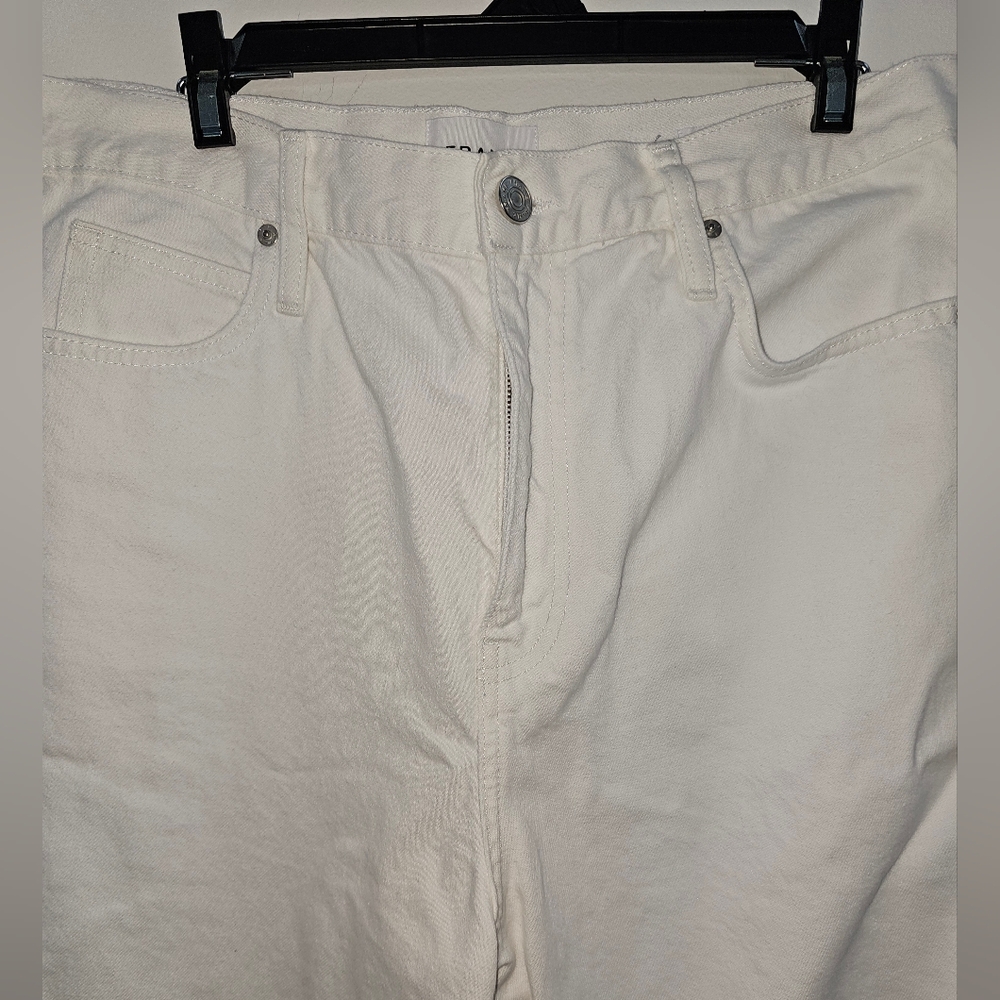 Frame Denim Jeans Womens 32 Ultra High Rise Barrell White LIKE NEW - Picture 11 of 13